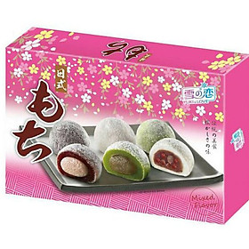 Bánh Mochi Yuki & Love Mixed hộp hồng 300gr 3 vị Khoai môn, Trà xanh, Đậu