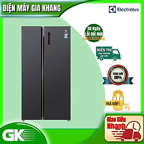 Mua  Freeship  Tủ lạnh Electrolux Inverter UltimateTaste 700 side by side 505 lít - ESE5401A-BVN - Bảo quản lạnh tối ưu  khử mùi  làm đông  làm lạnh nhanh  chuông báo cửa  tiết kiệm năng lượng  Hàng chính hãng 