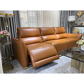 Mua Sofa chỉnh điện 100% da bò Italy Juno sofa màu nâu SFBDCT02 2m7 hàng cao cấp chuẩn da bò nhập khẩu Ý