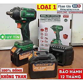 Mua Máy Siết Bulong Dekton 550Nm  Bộ 2 Pin 15 Cell  Chân Pin Phổ Thông  Động Cơ Không Chổi Than (Bảo Hành 12 Tháng)