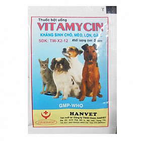 Combo 10 gói Bột hòa tan đặc trị tiêu chảy ói mửa cho chó mèo - Hanvet Vitamicyn 5gam