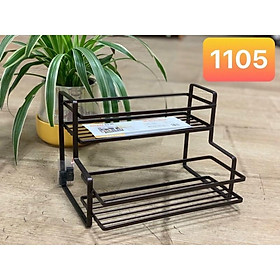 Mua kệ gia vị bậc thang thép sơn tĩnh điện màu nâu đen