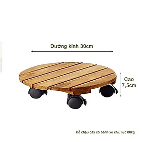 Mua Kệ giá đỡ chậu hoa cây cảnh đa năng đường Kính 30cm chịu lực 80kg - Đế để chậu cây có 4 bánh xe