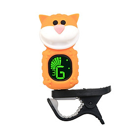 Tuner Chỉnh Dây Đàn Màn Hình LCD Hình Mèo Dạng Kẹp (Cho Guitar/Chromatic/Bass/Ukulele/Violin)