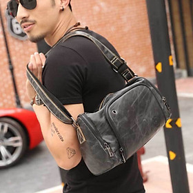 Túi đeo chéo nam DA BÒ THẬT – BEE GEE DCN9091