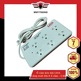 Ổ cắm kéo dài LiOA công suất lớn 6 ổ cắm (6SS2.5-2 6SS2.5-3)