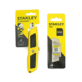 Combo Dao rọc cáp Stanley STHT10779-8 cán nhôm và Vỉ 5 lưỡi dao rọc cáp cong Stanley 0-11-983