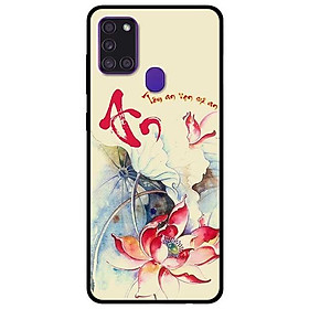 Ốp lưng dành cho samsung galaxy a12 - a21s - a31 - mẫu tâm an sen đỏ