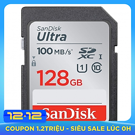Thẻ Nhớ SDXC SanDisk Ultra 128GB UHS-I 100MB/s - Hàng Nhập Khẩu