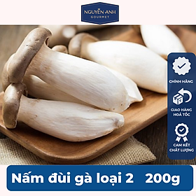 Nấm đùi gà tươi loại 2 (size lớn) 200g nông trại Nấm Xanh [Chỉ giao HCM]