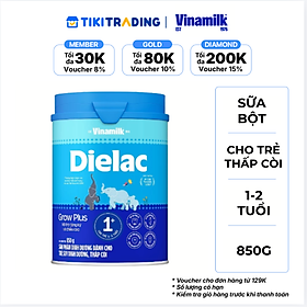 Sữa Non Vinamilk Dielac Grow Plus 1+ HT 850g (Sữa bột cho trẻ từ 1 - 2 tuổi)