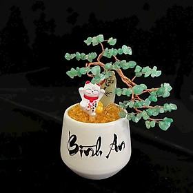 Cây Tài Lộc Phong Thủy Đá Thạch Anh trang trí phòng khách, phòng ngủ, bàn làm việc đá tự nhiên