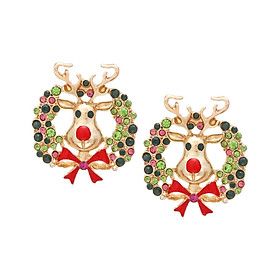 Women Dangle Earrings Rhinestones Earrings Christmas Earrings Drop Earrings for Party, Club, Xmas, Anniversary, Christmas