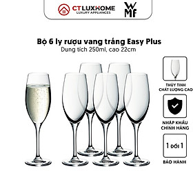 Bộ 6 ly rượu vang trắng Easy Plus, thủy tinh cao cấp - 0910259990 