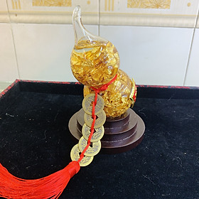 Bình Hồ Lô Phong Thủy Hút Tài Lộc chứa Vàng Thật trong Nước Cao Cấp Đ.PK.023-200