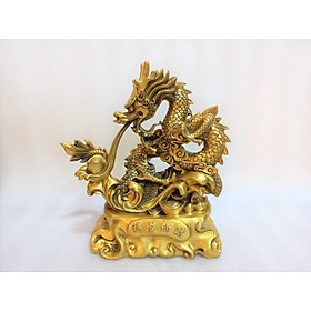 Mua  Miễn ship 100% Tượng rồng bằng đồng  rồng nhả vàng đúc bằng đồng  tường long Tài Lộc  rồng phong thủy hút tài lộc cỡ đại-Đồ đồng Nguyệt Ánh