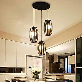 Mua Bộ đèn thả treo trần lồng trụ LT100 - kèm bóng LED và đế ốp trần (có ship hỏa tốc nội thành HN)