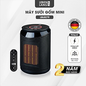 Mua Máy sưởi gốm Lebenlang LBL0279  điều khiển từ xa  tự ngắt tiết kiệm điện  không đốt oxy  an toàn - Hàng chính hãng