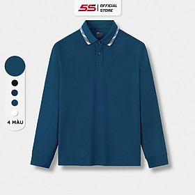 Áo Polo Nam Dài Tay Cổ Bẻ 5S FASHION, Chất Cotton Mềm, Thấm Hút, Ấm, Thiết Kế Trơn Dễ Mặc (APD23002)