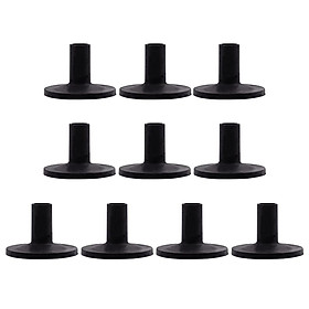 Plastic Black Set of 10 pcs, Cymbal Stand Sleeves for Long Cymbal Drum Set