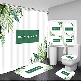 Mua Rèm phòng tắm / Rèm cửa sổ - Hello Summer và 2 bụi cây xanh ( 180 x 180cm )