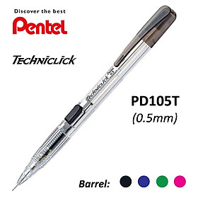 Bút Chì Kim Pentel Bấm Thân Giữa PD105T (0.5mm) Và PD107T (0.7mm) | Thiết Kế Thân Trong Đẹp Mắt