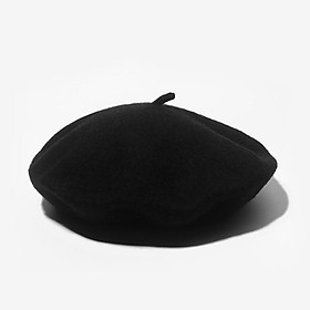 1 mũ nồi beret thời trang nam nữ màu đen