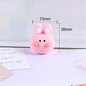 Charm gấu nâu, thỏ trắng và hoa nhí cho các bạn trang trí kẹp tóc, ốp điện thoại, DIY