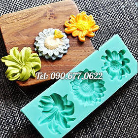 Mua Khuôn silicone làm rau câu 3 hoa - Mã số 1415