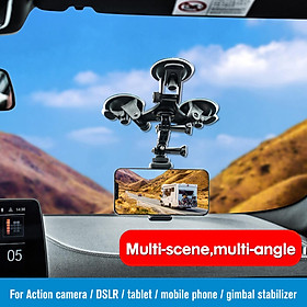 【COD】 Interior Exterior Car Sunroof Mobile Phone Shooting Bracket Set Suction Cup Holder Compatible For Dji Handheld Osmo Gimbal/Gopro 10/9 Camera