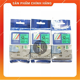 Hình ảnh Nhãn In Brother Tz2-731 [Combo 3 hộp] Đen nền xanh lá 12mm x 8m - Hàng nhập khẩu