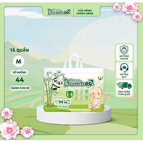 [Ảnh Thật] Tã/Bỉm Quần Nano Bamboo sợi tre thiên nhiên size M (6-11kg) 44 miếng