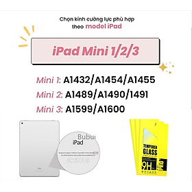 Kính cường lực cho iPad Mini /1/2/3/4/5/6/ Gen 5/6 /7/8/9/10, Pro 11 inch trong suốt Glass 9H ( hàng chính hãng)