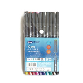  Bộ bút màu lông kim 10 cây Fine line drawing pen PEN005