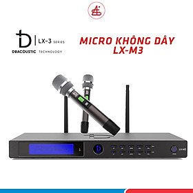 mic không day dBacoustic LX-M3, mic có khả năng thu sóng xa 40m, chống hú và hỗ trợ chức năng tự ngắt cùng cảm biến gia tốc, hàng chính hãng 