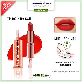 Son Thỏi Lì Mịn Chotto Matte Yumeisakura Đỏ Cam Candy Apple Lipstick YMS07 3.5g