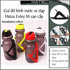 Giá đỡ binh nước xe đạp HATSU Enlee M dành cho xe đạp thể thao, xe đạp địa hình  gọng bình nước thể thao - Đỏ