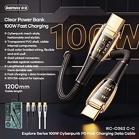 Mua Cáp sạc siêu nhanh 100W Type C to Type C Remax RC-c062cc  - Hàng chính hãng