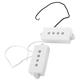 2PCS P Bass Pickup Humbucker Pickup for 4 String P Bass Replacement White
