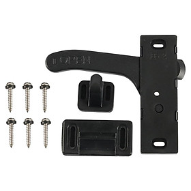 RV Screen Door Latch, Right Side Handle for RV, with Screws, Trailer Motorhone Replacement RH Passenger Side Door Handel Set Black