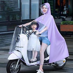 Mua Áo mưa nửa trước trong suốt cho Mẹ và Bé Vành đôi có thể tháo rời  vải mềm và nhanh khô