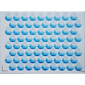 Mua (Tấm to) 72 Giọt Nước Lam Thủy  - Logo Halfcut tròn 3cm chống thấm bề mặt