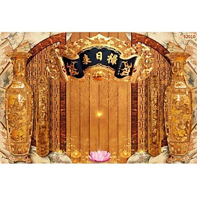 Mua tranh dán tường bàn thờ  phòng thờ 2m4 x 2m4