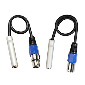 2 X XLR 3Pin Male to Female /Male Jack Balanced Audio Cable Microphone Mixer