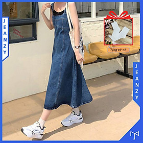 Đầm denim nữ 2 dây xòe phong cách Ulzzang cực đẹp