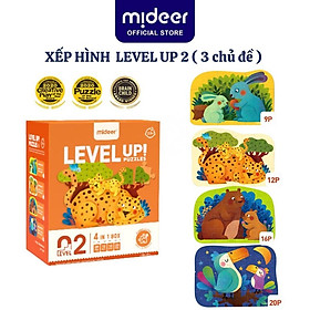 Đồ Chơi Xếp Hình 7 cấp độ Mideer puzzles Level Up 2 Animal Đồ chơi phát triển cho bé