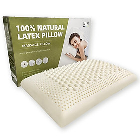 Mua Gối Massage 100% Cao su thiên nhiên NIN House có các hạt Massage kích thước 63x40x15cm