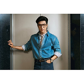 Áo denim nam. Fitted - ROUTINE 10F25DSH002