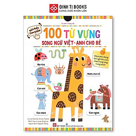 Sách Tương Tác - Kéo Đẩy Tìm Kiếm - 100 Từ Vựng Song Ngữ Việt Anh Cho Bé - Đinh Tị Books