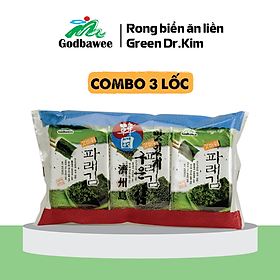 Combo 3 lốc tảo ăn liền Gobawee Green Dr.Kim